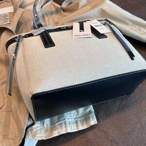 Nine West Hendrick Satchel Cream & Black